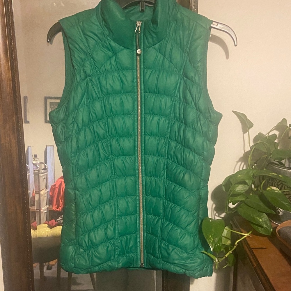 Athletic Green Quilted Women's Vest size extra small